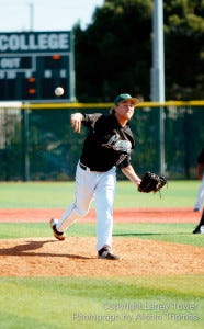 Cody Kellar won two games in the Eagles’ four-game winning streak, including a 9-6 decision against Solano College on April 14.