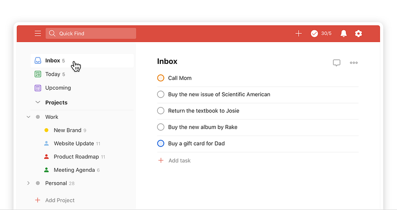 Todoist — note-taking app