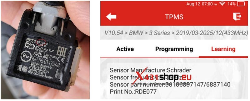LAUNCH CRT5011 V2_2019 BMW 730Liのタイヤ空気圧学習