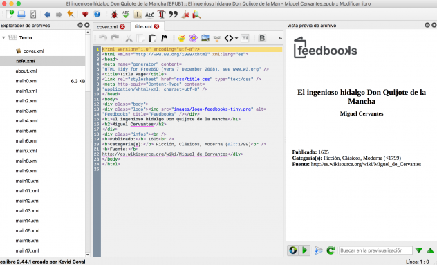 Editando un libro en formato ePUB