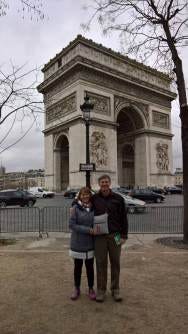Scott and Betsy at Arc de Triomphe