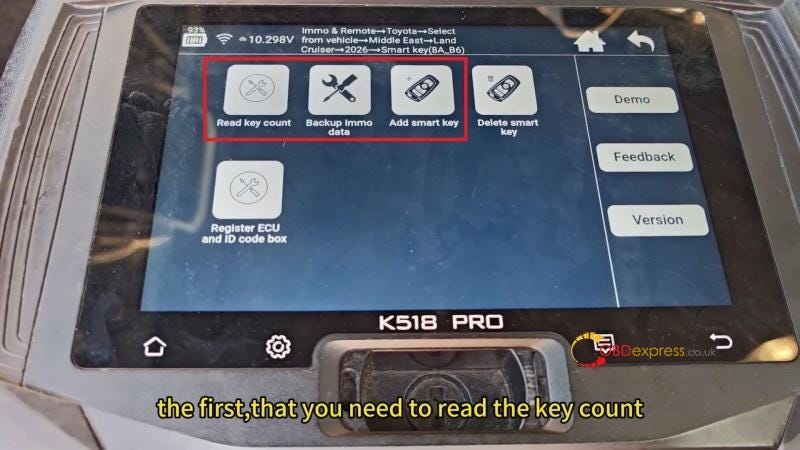 Lonsdor K518 Pro_Add 2026 Toyota Land Cruiser Smart Key
