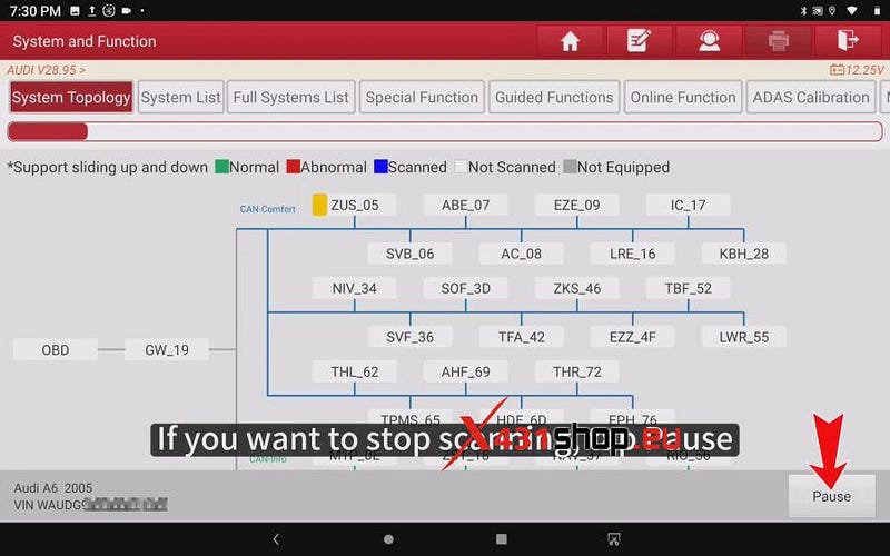 LAUNCH-X431 تابع توپولوژی