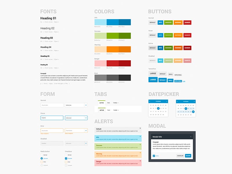 Bootstrap UI Kit Components | Free PSD Template | PSD Repo