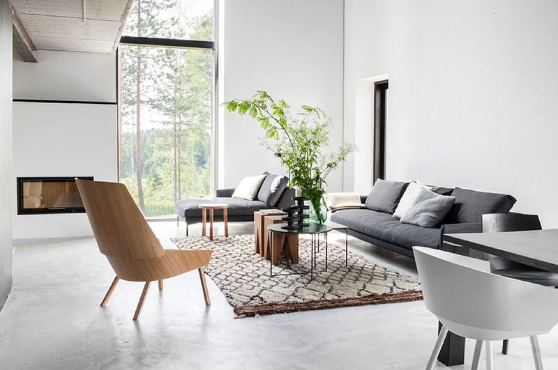 Grey and neutral Scandinavian interior