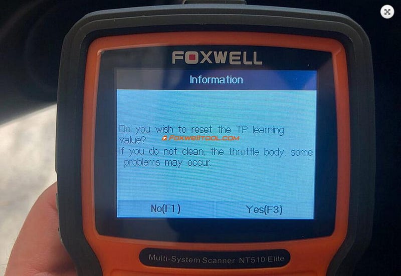 Honda Accord Civic throttle body relearn with Foxwell NT510 Elite