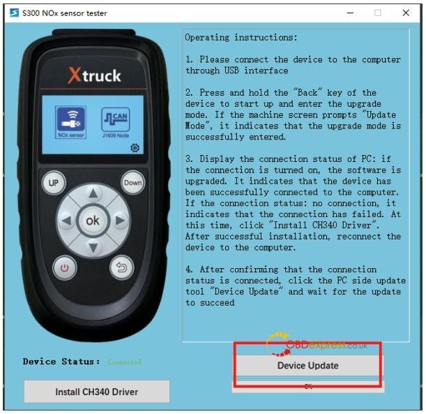 Xtruck Y006 Nitrogen Oxygen Detector Software Upgrade Guide