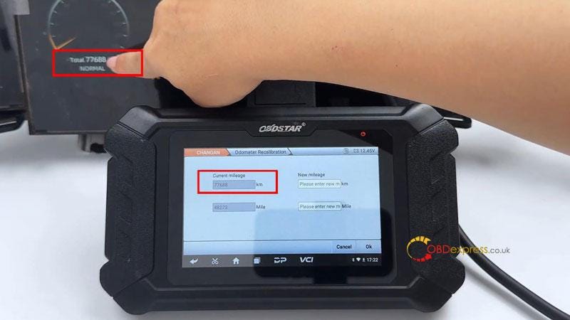 OBDSTAR ODO Master Calibrate CHANGAN UNI-V Cluster Mileage