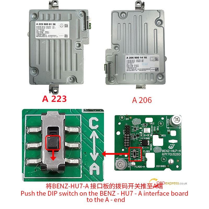 Yanhua Module 39 Installation Guide for Benz HU7 Instrument