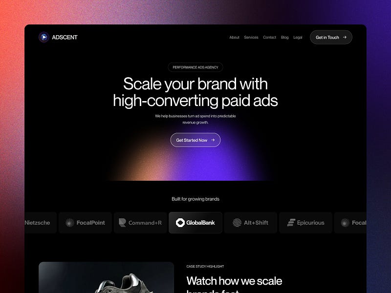 Adscent — Ads Agency Framer Template
