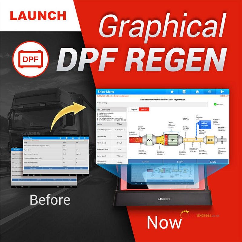 How to Use Launch X431 Graphical UI for DPF REGEN