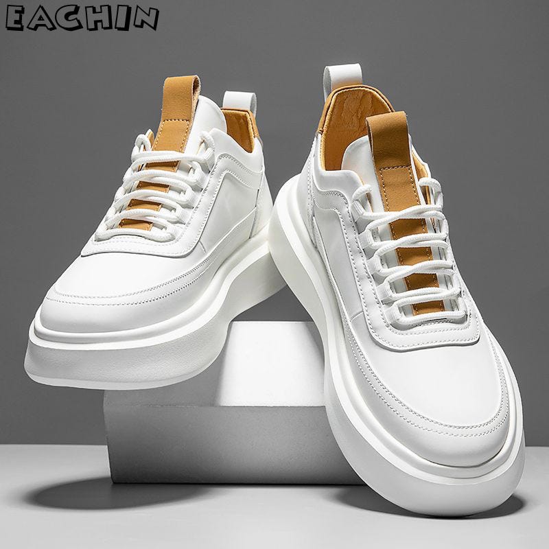 EACHIN Spring Autumn White Sneakers for Men  Lightweight Sport Running Shoes Men Outdoor Jogging Casual Shoes Basket Footwear