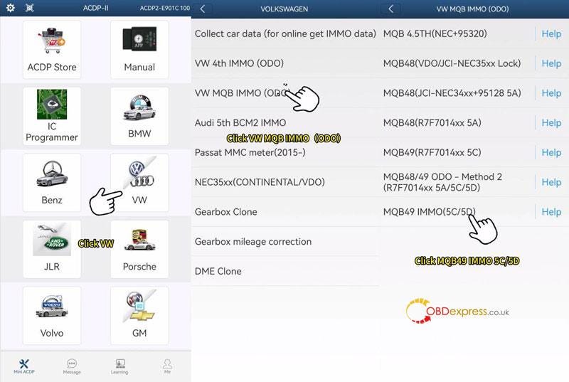 Yanhua ACDP Module 44_VW Audi Porsche 5C 5D Key Adding Tutorial