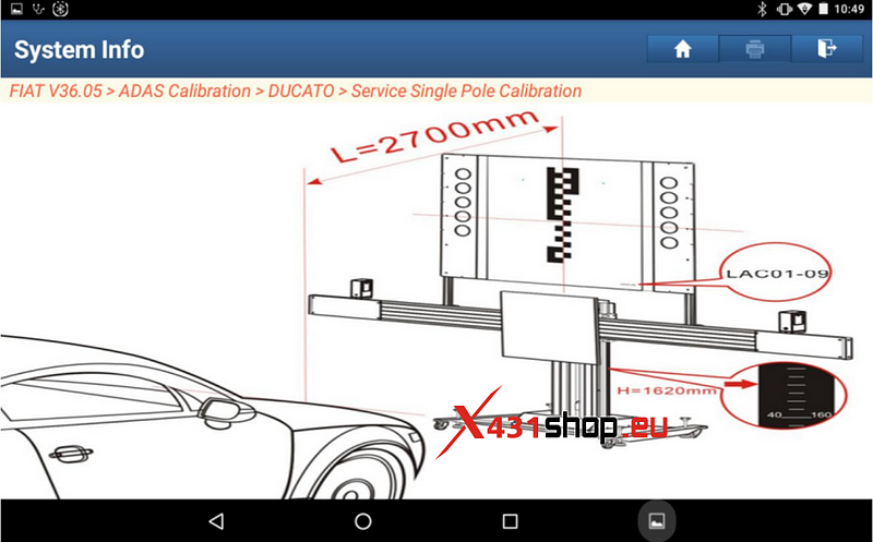 LAUNCH-X431_Fiat ADAS Front Camera Calibration Guide