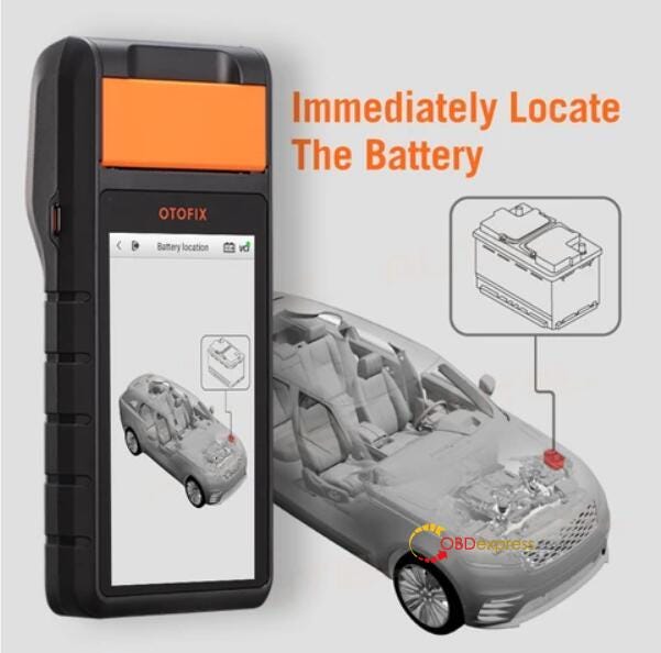 OTOFIX BT1 in-vehicle battery test on Toyota procedure