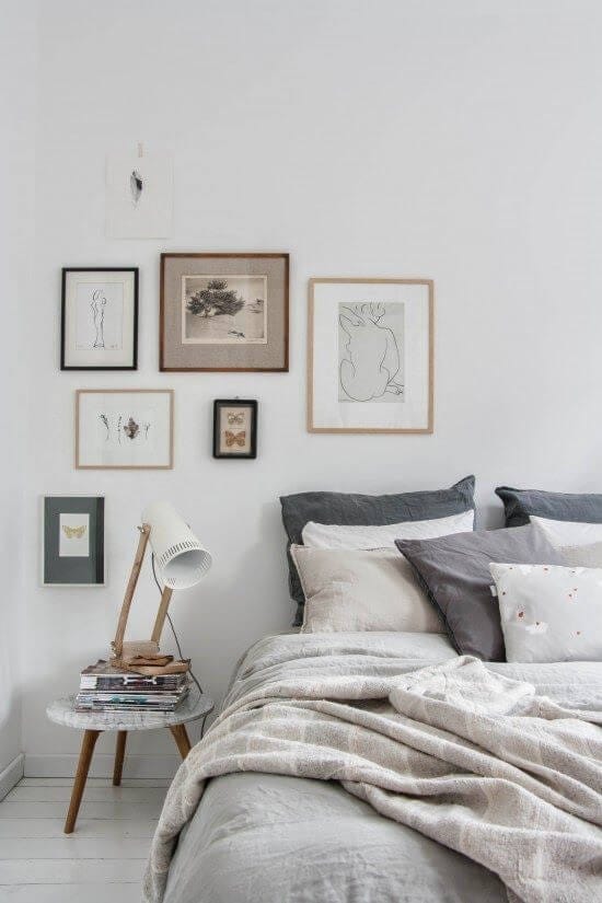 Scandinavian colour palette bedroom