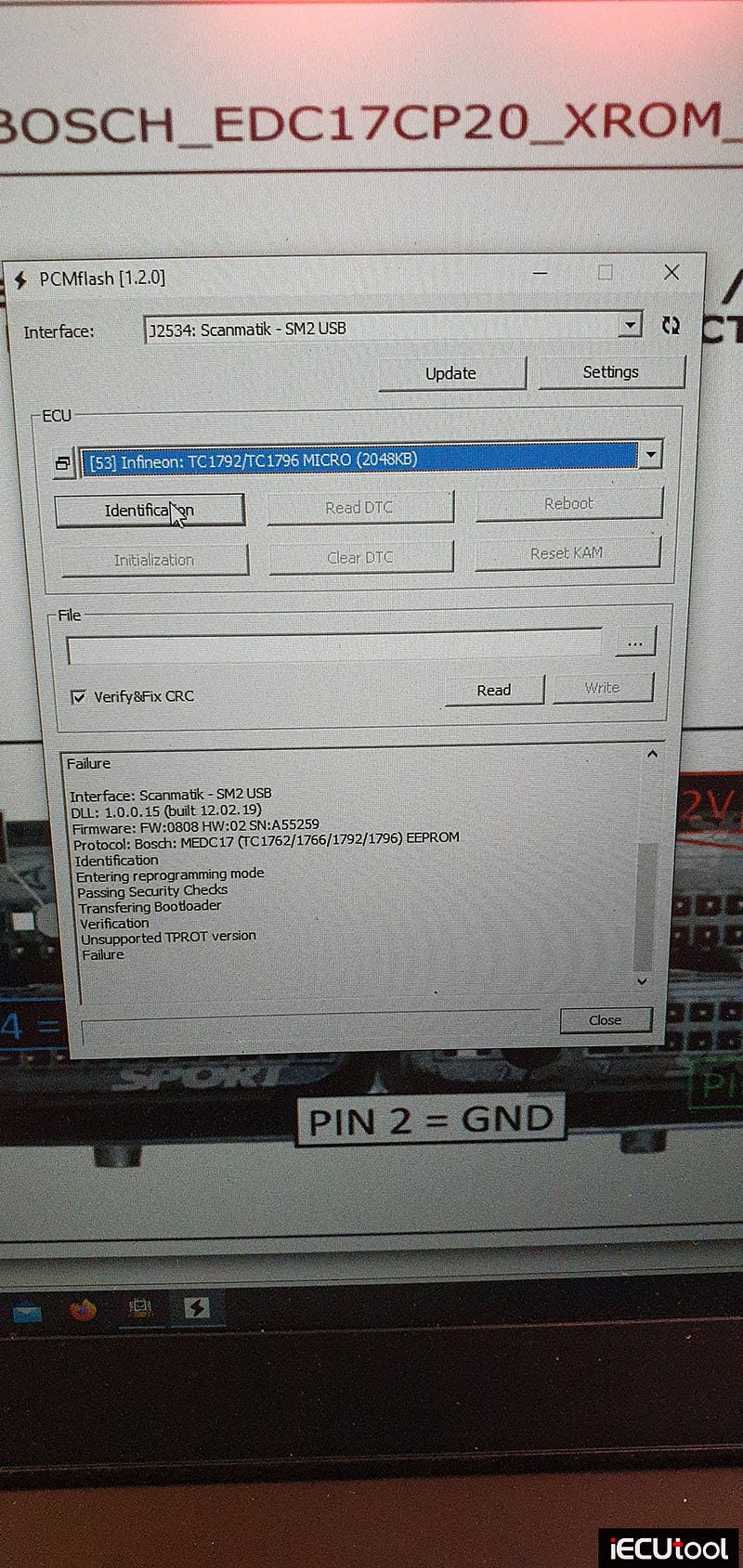PCMTuner module 53 BSL reads EDC17CP20