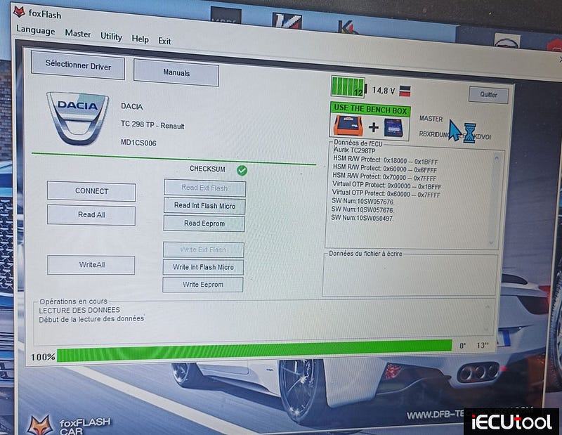Foxflash Dacia MD1CS006 Car Not Start Solution