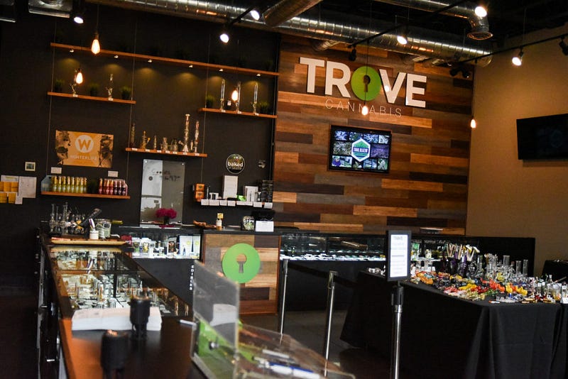 : Trove Cannabis is one of eight different recreational weed retail stores in Bellingham, Washington.