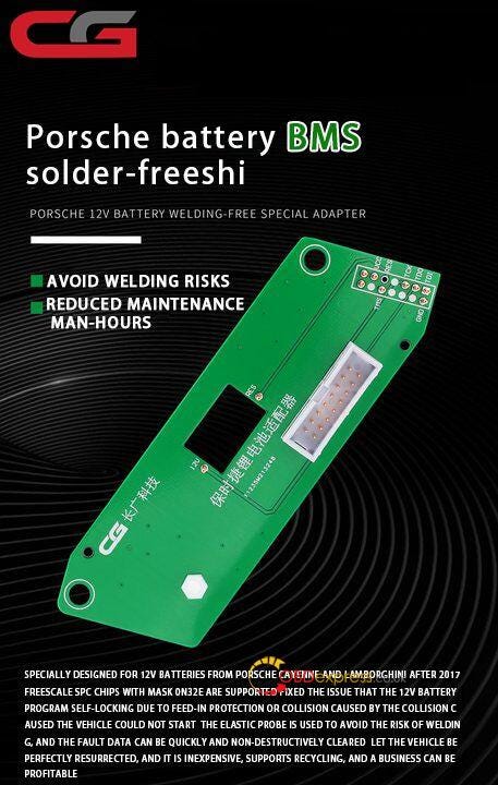 CGDI BMW FRM, Porsche Battery BMS Solder-Free Adapter