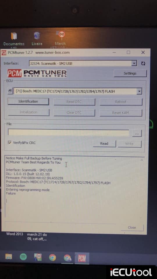 PCMtuner Read Nissan ME 17.9.55 ECU on Bench