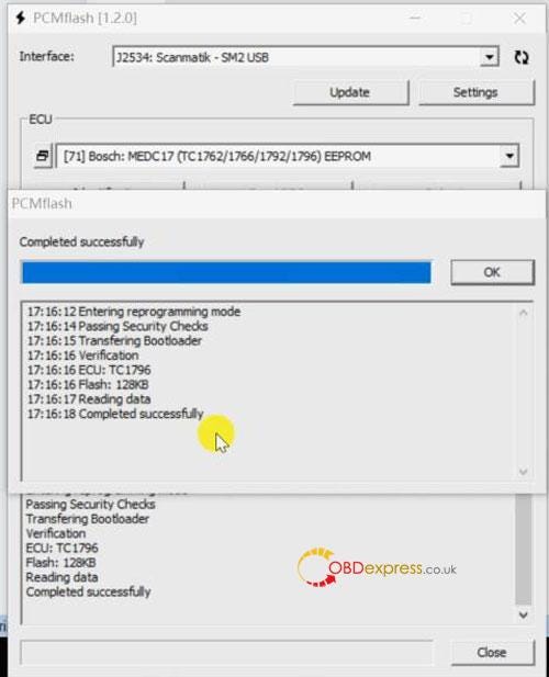 PCMTUNER Read BMW BOSCH MEV17.2.1 ECU on Bench