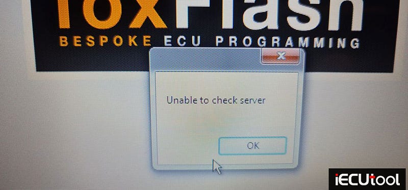 Foxflash Win7 Error Unable to Check Server