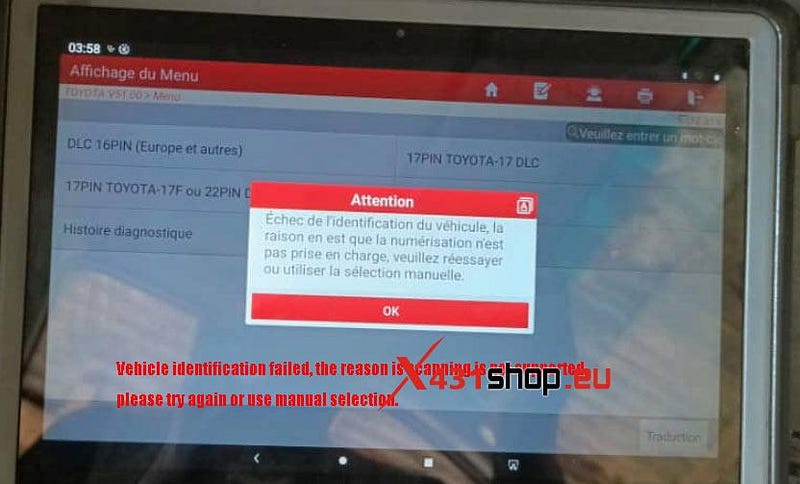 LAUNCH-X431 connection VCI error_Diagnostic Connector Connection Abnormal