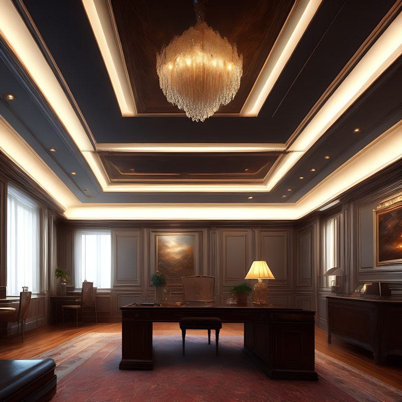 Match Ceiling And Desk Lights For A Sophisticated Effect