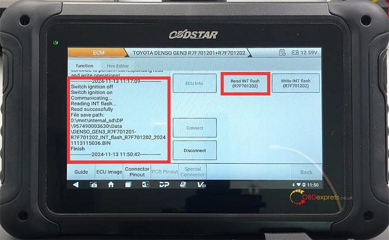 OBDSTAR DC706 Read and Write TOYOTA DENSO GEN3 By Bench