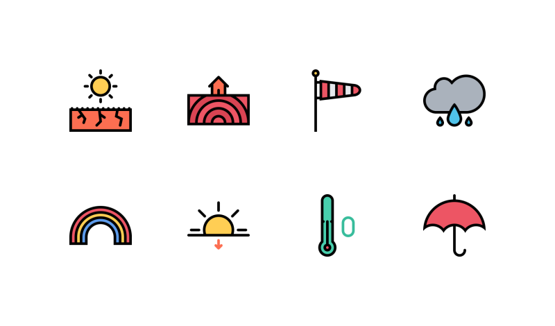 Weather Colored icons by Nikita Golubev