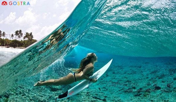 Surfing under the water