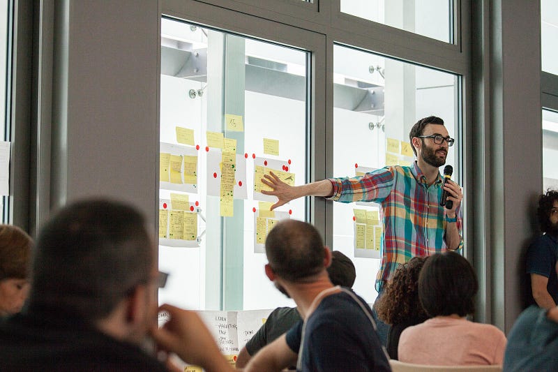 Jake Knapp speaking in workshop