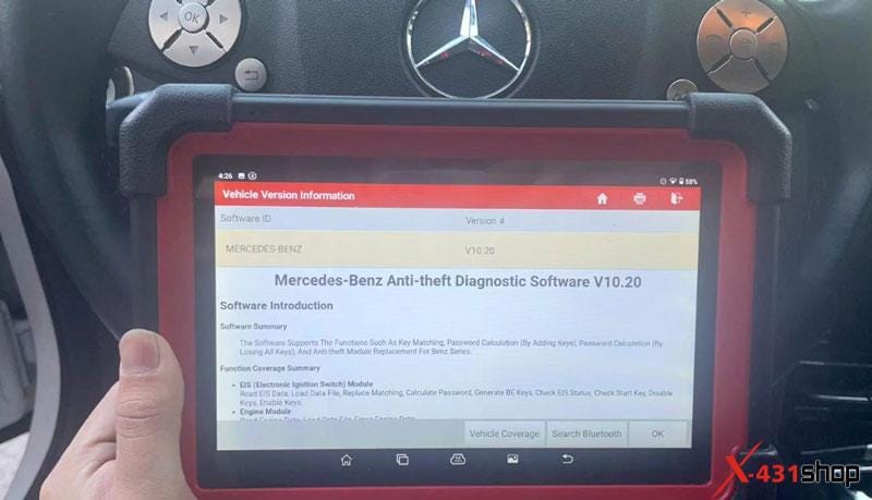 LAUNCH X431 IMMO Plus or Elite Program Benz Directional Lock Computer Replacement