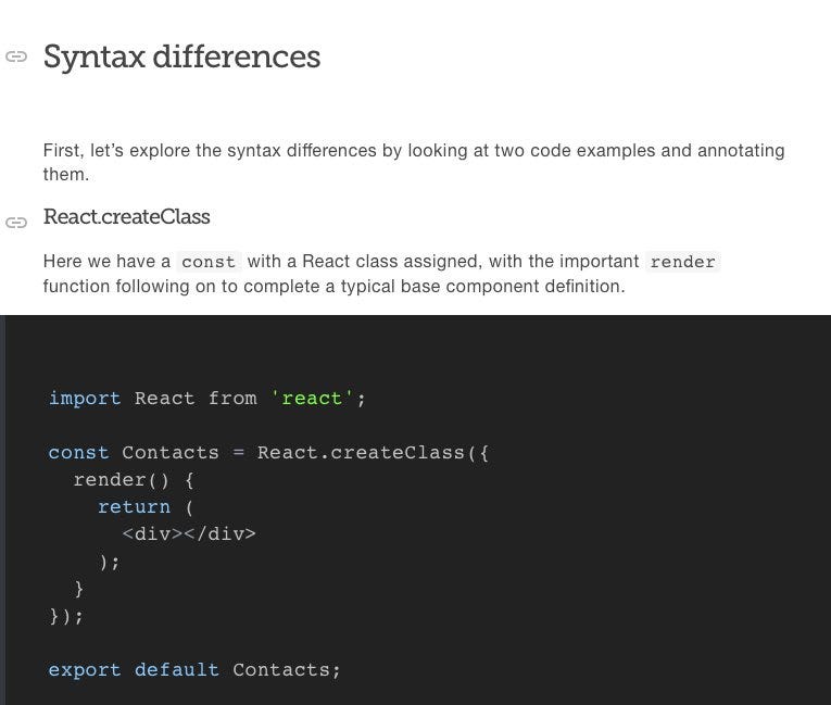 React.createClass versus extends React.Component: #ReactJS