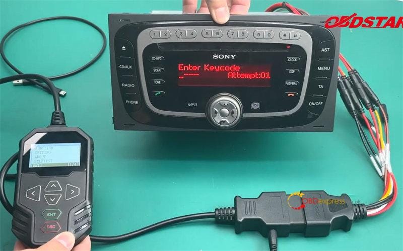OBDSTAR MT200 Read and Change Code on Ford TMS470 NEC70F3357 Radio