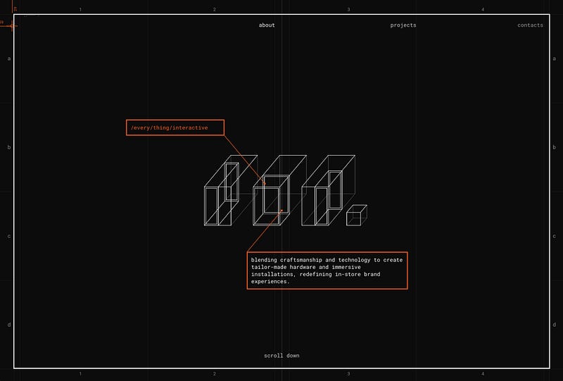 Machine Zero frames a cutting-edge creative studio with a high-contrast “techno-noir” aesthetic, utilizing sharp grid layouts and fluid motion graphics. The site balances raw industrial typography with immersive generative visuals, ensuring the studio’s mastery over light and code remains the focal point.