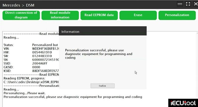 Replace Mercedes DSM FBS4 with Launch X431 ECU Programmer