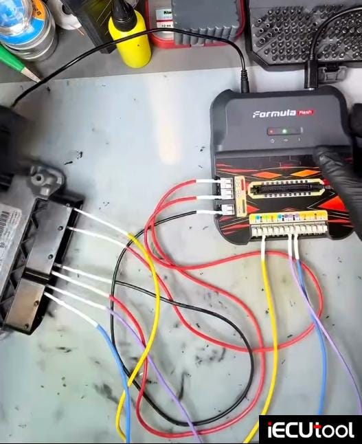 FormulaFlash Clone VW EDC16U1 ECU on Bench