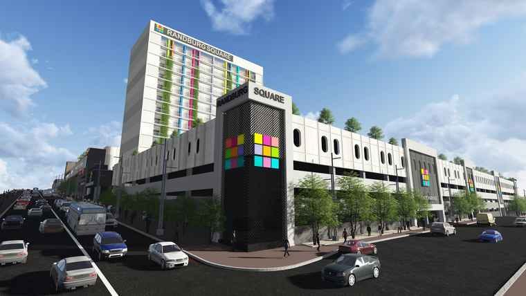 The tower block at Randburg Square is currently being transformed into an apartment complex offering 180 luxury units that are available to rent from Trafalgar at rates from R4200 a month for bachelor units to R6600 a month for two-bedroom units on the top floor.