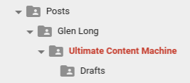 Smart blogger Google Docs structure