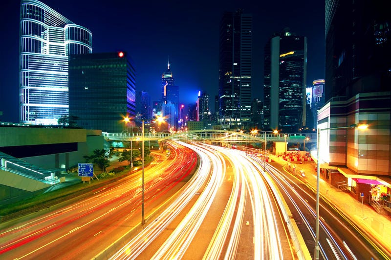 Traffic image at night