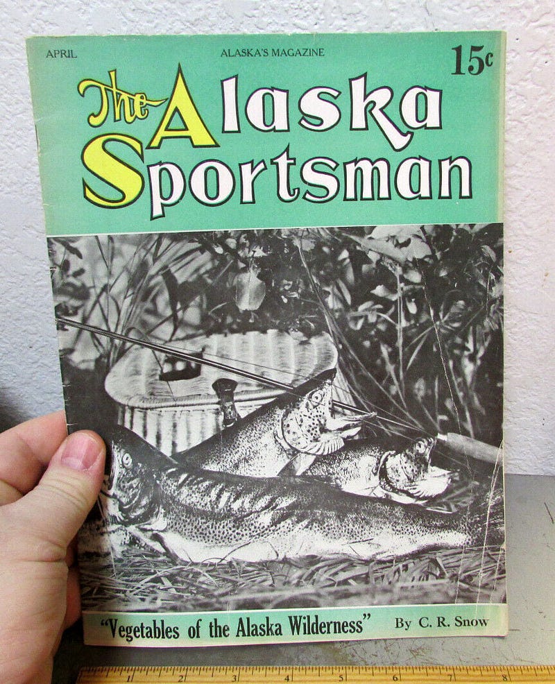An old 1935 copy of Alaska Sportsman magazine.