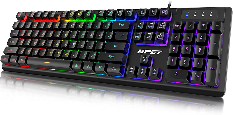 NPET K10 Gaming Keyboard — Quiet Gaming Keyboard Suitable For Shared Spaces