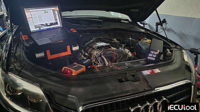 Foxflash Read and Write Audi Q7 MED9.1.1 ECU on Bench