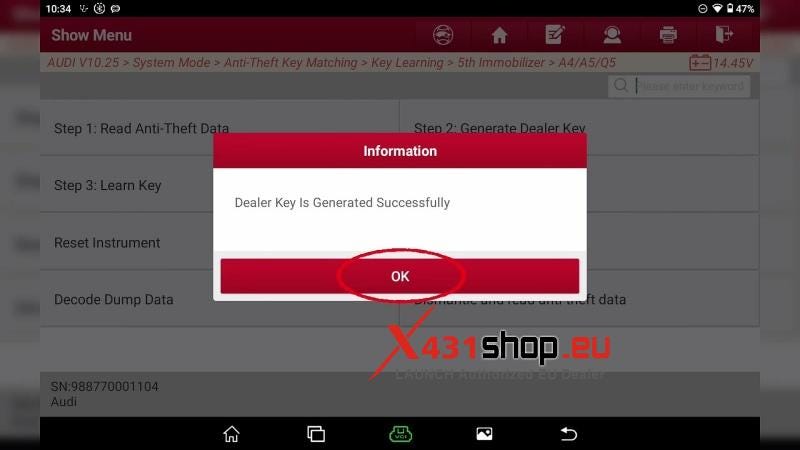 Launch X431 IMMO Plusを使用してAudi A4のキーをプログラムする方法