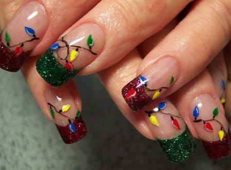 uñas-navideñas-con-dibjuo-de-luces