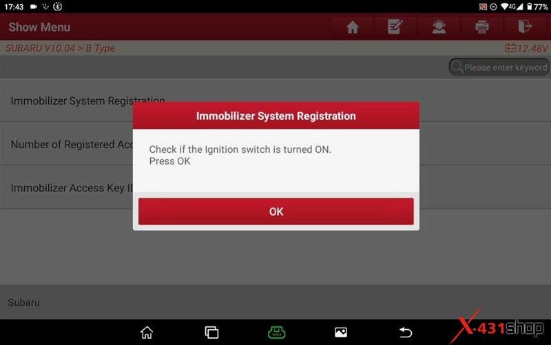 راه اندازی X431 IMMO Plus_Elite کلید مکانیکی سوبارو را اضافه کنید