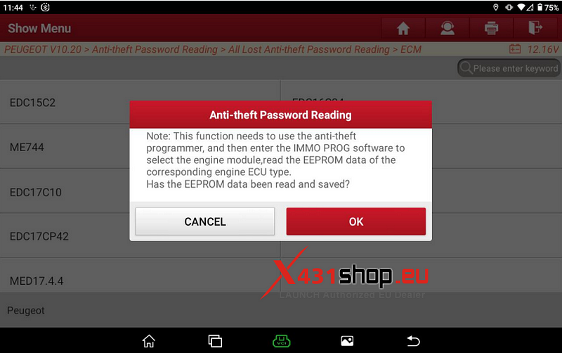 How to Read ECM Anti-Theft Passwords with LAUNCH X431 IMMO PLUS