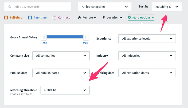 Job Matching Feature